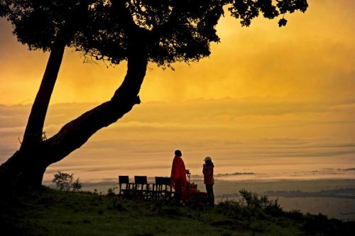 Africa; Kenya; Masai Mara; Sanctuary Olonana; Sundowner view over the mara